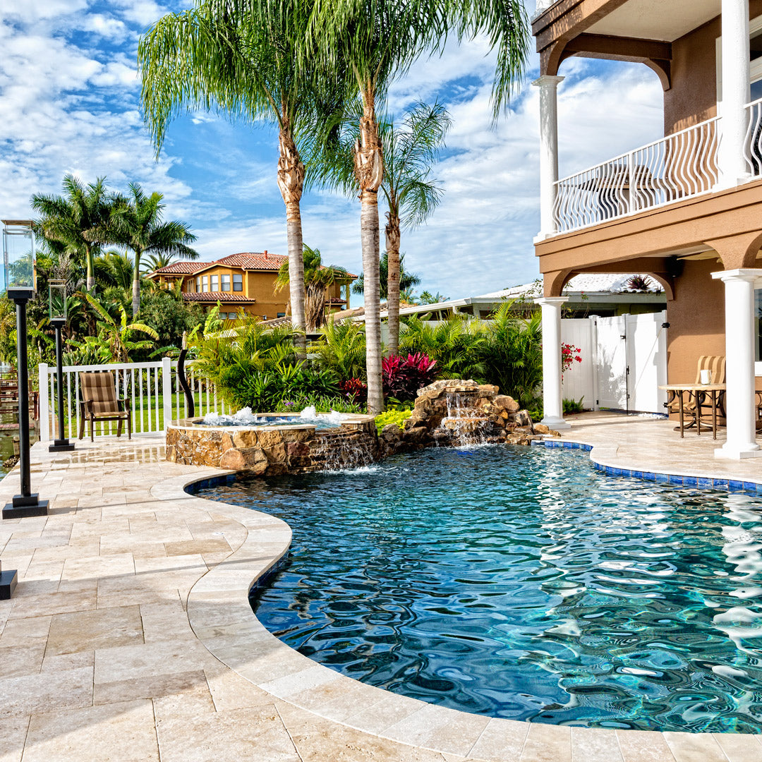 Travertine Pool Pavers Classic Tumbled