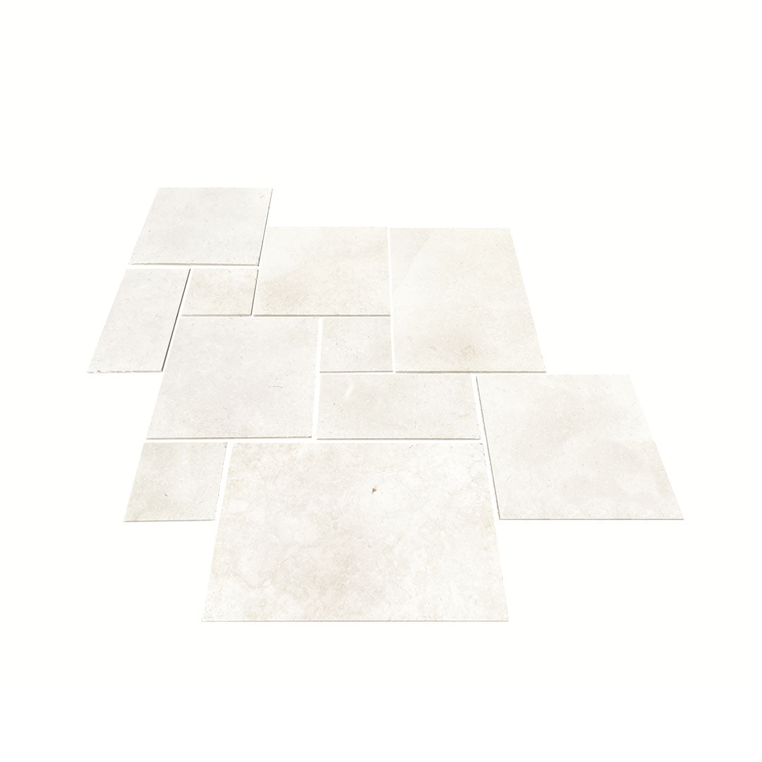 Crema White Limestone French Pattern Pavers