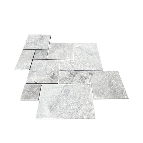 Tundra Grey Limestone French Pattern Set Diagram