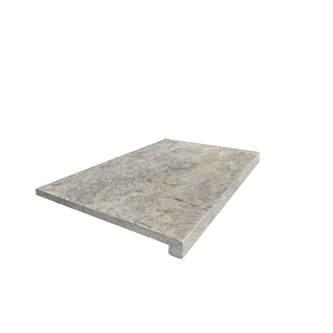 Travertine Pool Coping - Silver Travertine Drop Face 20mm