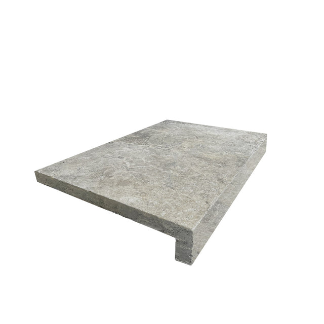 Travertine Pool Coping - Silver Travertine Drop Face 30mm